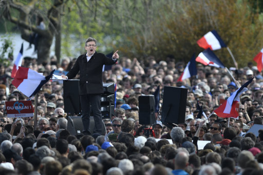 Jean-Luc Melenchon speaks at a campaign rally in Toulouse ©Rondeau Pascal/ABACA/ABACA/PA Images